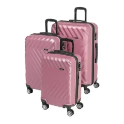 Daniel Hechter - Set 3 Valises 4 Roues ABS Rose