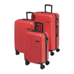 Daniel Hechter - Set 3 Valises 4 Roues Rouge