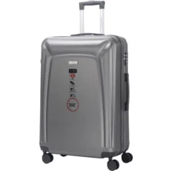 DANIEL HECHTER Valise Trolley DHVBERLIN - 8 Roues - Cadenas TSA - 70 X 47 X 30 Cm - Gris Foncé