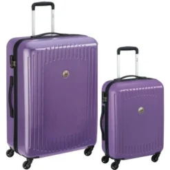 DELSEY Lot De 2 Valises Trolley Namies 55 + 76 4 Roues TSA - ABS/Polycarbonate Violet