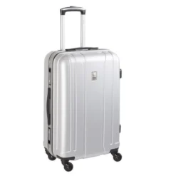 DELSEY Valise Trolley Rigide ABS 4 Roues 65cm AEROBIS Argent