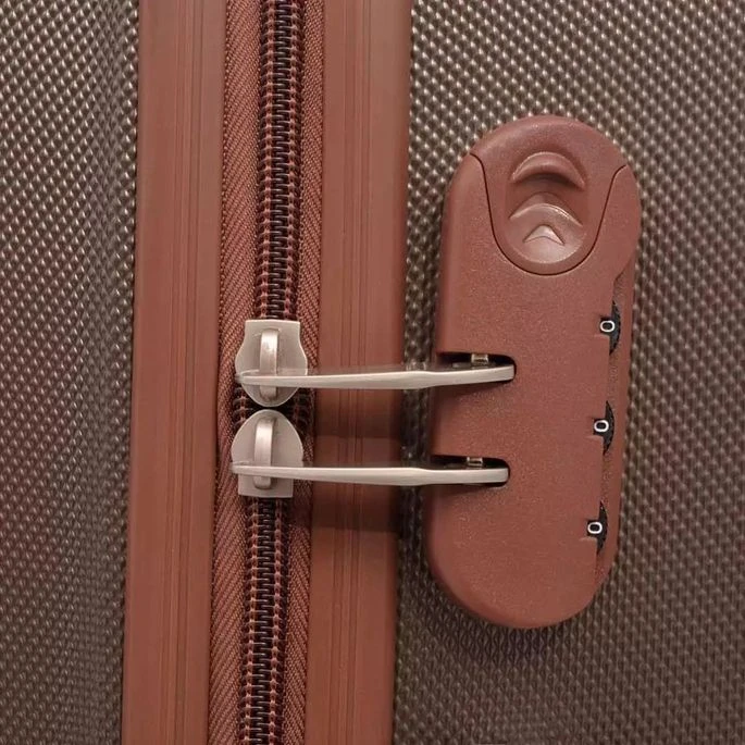 Ensemble De Valises à Roulettes Quatre Pièces Couleur Café – Image 2