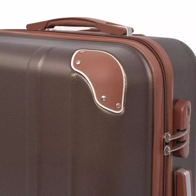 Ensemble De Valises à Roulettes Quatre Pièces Couleur Café – Image 5