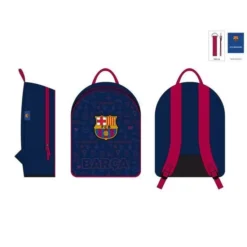 FC BARCELONE Sac A Dos Junior - Un Compartiment - 35 Cm - Bleu