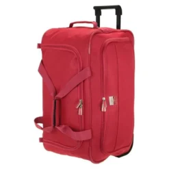 FRANCE BAG Sac De Voyage A Roulettes Souple 56 Cm Rouge