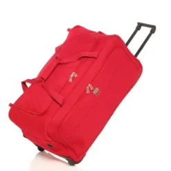 FRANCE BAG Sac De Voyage A Roulettes Souple 72 Cm Rouge