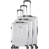 FRANCE BAG Set De 3 Valises 8 Roues Abs/polycarbonate Argent