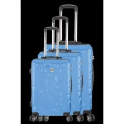FRANCE BAG Set De 3 Valises 8 Roues Abs/polycarbonate Bleu