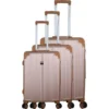 FRANCE BAG Set De 3 Valises 8 Roues Multidirectionnelles ABS Taupe