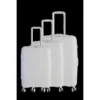 FRANCE BAG Set De 3 Valises 8 Roues Multidirectionnelles Polypropylene Blanc