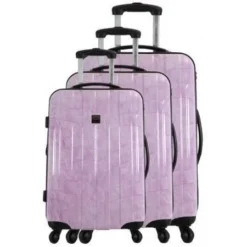 FRANCE BAG - Set De 3 Valises Cadenas TSA ABS/POLYCARBONATE Prune Crocodile