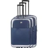 FRANCE BAG - Set De 3 Valises Extensibles 2 Roues - Marine
