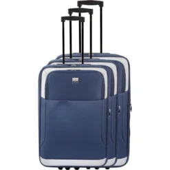 FRANCE BAG - Set De 3 Valises Extensibles 2 Roues - Marine