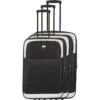 FRANCE BAG - Set De 3 Valises Extensibles 2 Roues - Noir
