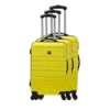FRANCE BAG Set De 3 Valises Rigide ABS 4 Roues 55-65-70cm Jaune