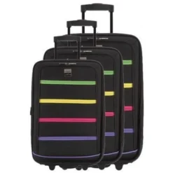 FRANCE BAG - Set De 3 Valises Xtensibles 2 Roues Polyester