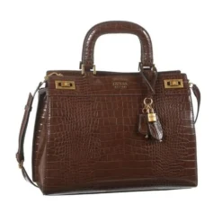 GUESS Sac A Main Katey Large Luxury Satchel Marron Femme