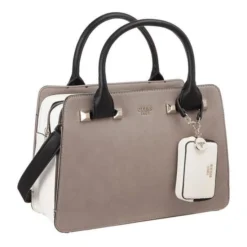 GUESS Sac A Main Tan Blanc/Taupe Femme