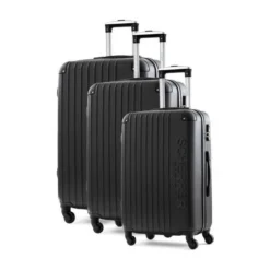 Jean-Louis Scherrer - Set De 3 Valises Rigides - ABS - 4 Roues - Noir