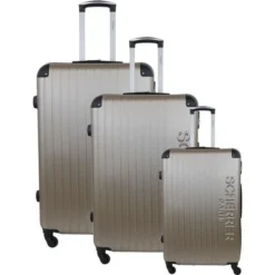 JEAN LOUIS SCHERRER Set De 3 Valises Trolley JLS6 Rigide ABS - 4 Roues - 50-60-70 Cm - Champagne