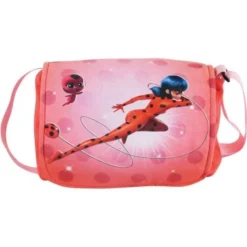 JEMINI Miraculous Sac Besace A Bandouliere Lady Bug +/- 26 Cm - Pour Enfant