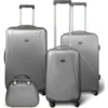 KINSTON Set 3 Valises 4 Roues + Vanity Gris Clair