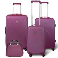 KINSTON Set 3 Valises 4 Roues + Vanity Violet