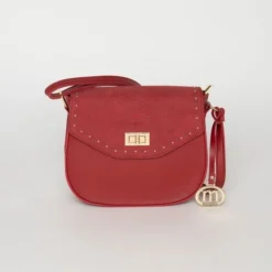 MANOUKIAN Sac A Main Irina Effet Croco Rouge Femme