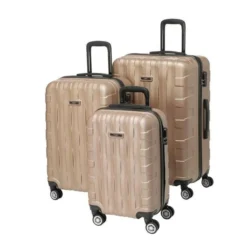 MANOUKIAN Set De 3 Valises 4 Roues Champagne 3