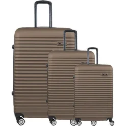 MANOUKIAN Set De 3 Valises 4 Roues Champagne