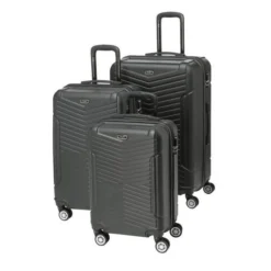 MANOUKIAN Set De 3 Valises - 4 Roues - Noir
