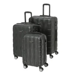 MANOUKIAN Set De 3 Valises 4 Roues Noir 2