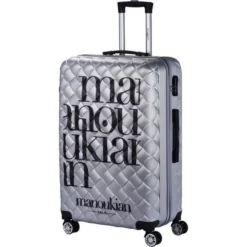 MANOUKIAN Valise Chariot 8 Roues 72 Cm ABS Noir/Argent