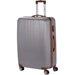 MANOUKIAN Valise Chariot ABS 4 Roues 72 Cm Argenté