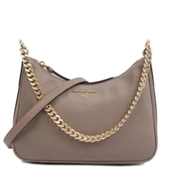 Michael Kors Sac A Bandouliere Jet Set En Gabardine De Nylon De Taille Moyenne Gris