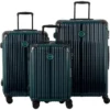MURANO - Gamme RIO - Lot De 3 Valises 55/65/75cm A 8 Roues - Vert Sapin