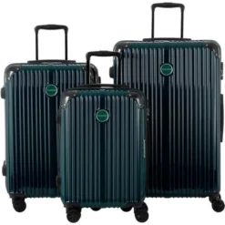 MURANO - Gamme RIO - Lot De 3 Valises 55/65/75cm A 8 Roues - Vert Sapin