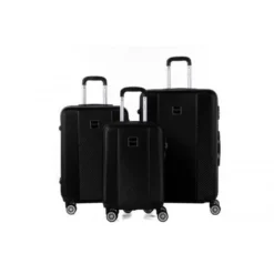 MURANO Set De 3 Valises 50/60/70 Cm Noir Mixte