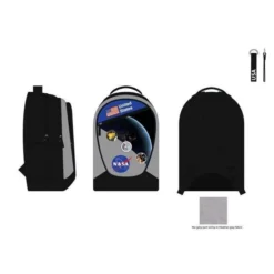 NASA Sac A Dos - Deux Compartiments - 45 Cm - Noir