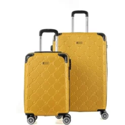 PIERRE CARDIN Ensemble De 2 Valises 55/75cm Avec 8 Roues Jaune Moutarde