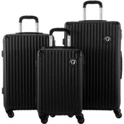 PIERRE CARDIN Ensemble De 3 Valises 55/65/75 Cm Noir