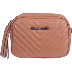 PIERRE CARDIN Sac Bandouliere En Cuir Couleur Camel 6