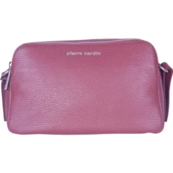 PIERRE CARDIN Sac Bandouliere En Cuir Couleur Rouge