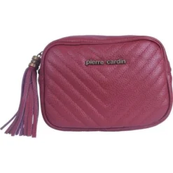 PIERRE CARDIN Sac Bandouliere En Cuir Couleur Rouge/bordeaux 5