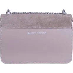 PIERRE CARDIN Sac Bandouliere En Cuir Couleur Taupe 4