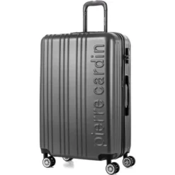 PIERRE CARDIN Valise Grande Taille - 75 Cm - 8 Roues - Gris Foncé