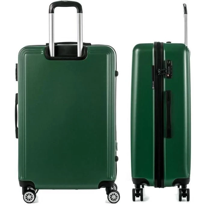 PIERRE CARDIN Valise Grande Taille 75cm Avec 8 Roues + Organisateur Vert – Image 2