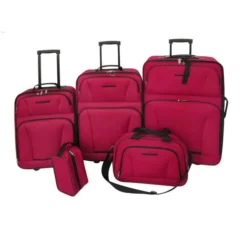 Set De Valises Rouges 5 Pièces
