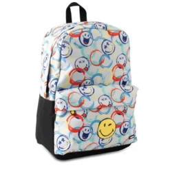 SMILEY WORD Sac A Dos Art Abstract - 43 Cm - 23 L - Bleu - Enfant Garçon Et Fille