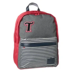 TANN'S - Sac A Dos - Les Chinés Teddy Gris / Rouge